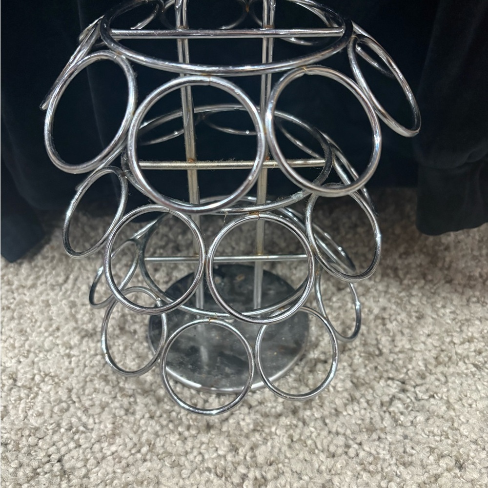 Silver Metal 27 K Cup Holder. Coffee Party Morning Kitchen Gagets